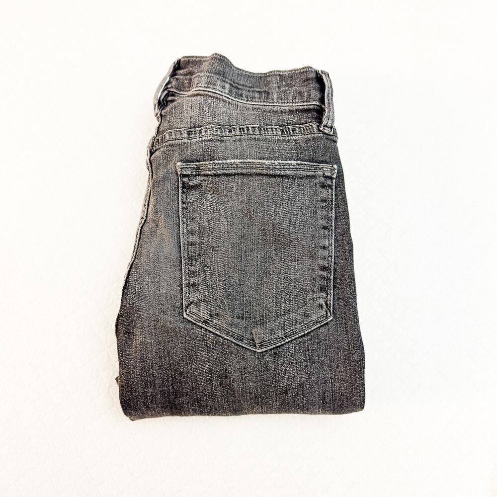 Frame Le High Skinny Black Gray Denim Jeans Central Wash Size 27